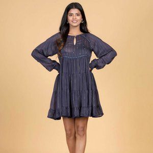 soft silk hindu boho dress from india